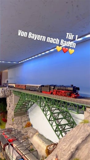 Von Bayern nach Baden 💛❤️💛 #märklin #eisenbahn #moba #train #modelleisenbahn