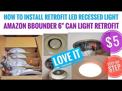 How To Install Retrofit LED Recessed Lighting Fixture in a Can Light Bbounder Review