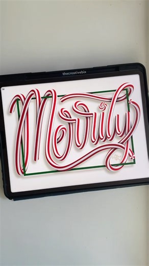 3d lettering #ipad #christmas #digitalart #shorts #drawing #procreate #3d #easy #fun #cute #holiday