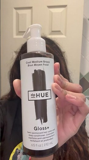DpHue Gloss+ Cool Medium Brown #gloss #hairreview #hair #curlyhair #brownhair #diy #dye #foryou