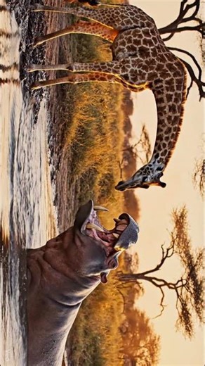 Giraffe vs hippo
