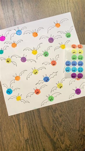 Mandisa | Happy Toddler Playtime on Instagram: "Did you know you can turn color matching into a fun bat-themed activity? 驪 This dot stick bat color match activity is a playful way for kids to practice color recognition while celebrating the spooky season. Easy, engaging, and perfect for little hands! #BatCrafts #ColorMatching #HalloweenFun #KidsActivities"