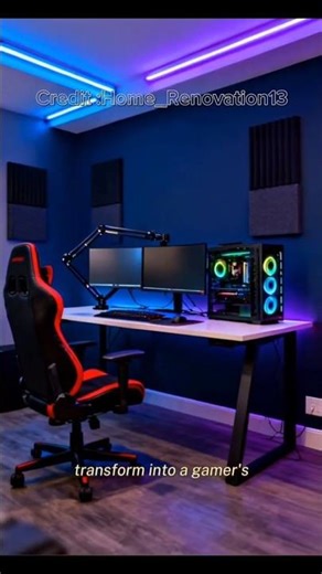 Build empty room to ultimate game lair‼️ #architecture #contruction #renovation #decoration #short