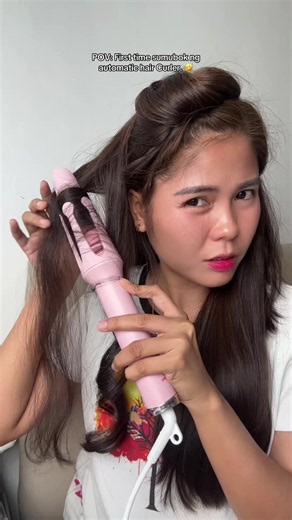 Automatic Hair Curler: POV First Time Using an Automatic Curler