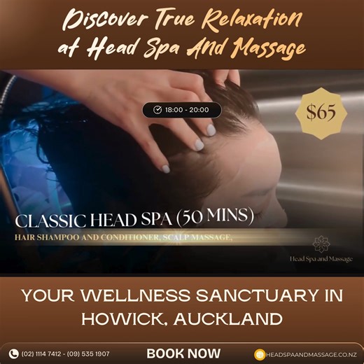 😍Discover True Relaxation at headspaandmassage – Your Wellness Sanctuary in Howick, Auckland 📌 Shop 14, Meadowlands Plaza, Howick, Auckland, New Zealand At headspaandmassage, we believe that self-care is not a luxury – it’s a necessity. Nestled in the heart of Meadowlands Plaza, our spa offers a tranquil escape where your body and mind can truly unwind. Whether you're looking to relieve stress, rejuvenate your scalp, or enhance your beauty routine, we’re here to provide the ultimate pampering 