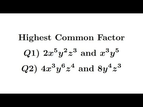 Highest Common Factor Example 8 #mathmatiqs #algebra #hcf