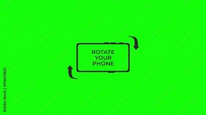 Rotate Your Phone Animation in 90 Rotation to landscape. 4k videos
