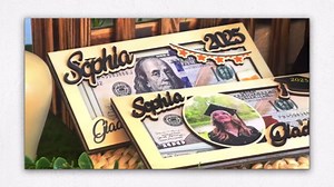 Personalized Graduation Money Holder - Custom Name Wooden Graduation Card Box Cash Holder, Class of 2026 Senior Graduation Gifts for Him or Her