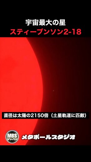 宇宙最大の星 スティーブンソン2-18 #宇宙 #太陽系 #雑学 #豆知識 #世界一