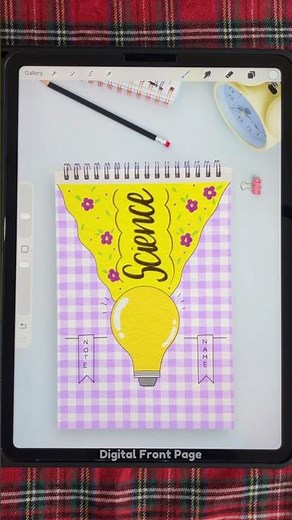 Science Easy-to-Draw Notebook Cover 🔬✨#ScienceNotes #DigitalNotebook #StudyAesthetic