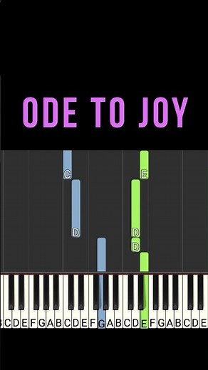 Ode to Joy - Easy Piano Tutorial
