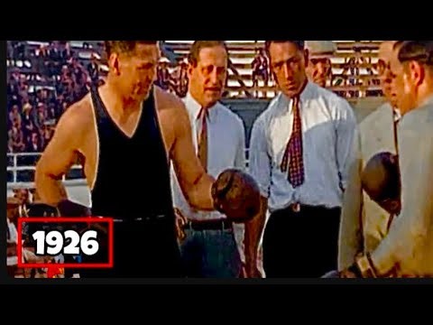 1926 Jack Dempsey Boxing Outtakes Footage 🥊⭐️ [In Color, Speed Adjusted]