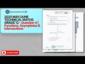 Technical Mathematics Grade 12 | Question 4: Functions, Graphs & Asymptotes (2025 Paper 1)