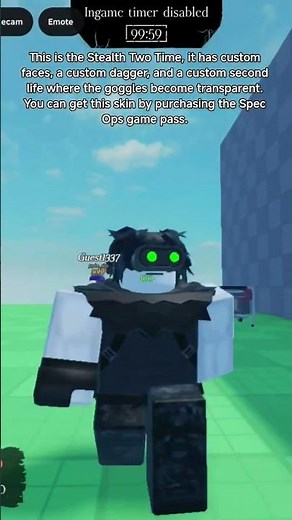 Stealth Two Time Skin Showcase (Forsaken)