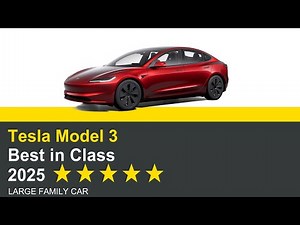 Euro NCAP Crash & Safety Tests of Tesla Model 3 2025 - Best in Class 2025 - Large Family Car