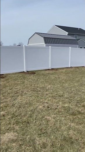 White Vinyl Fence Installation by Wiler Fence Company