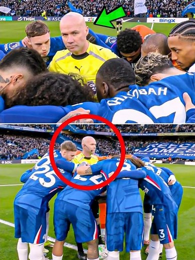 Referee Crashes Chelsea Huddle Before Newcastle Match