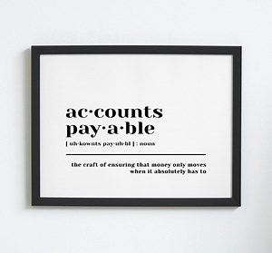 Printable Accounts Payable Definition Poster, Accounting Print, Accountant Decor, Finance Office Cubicle Desk Shelf Sign, PDF 11x8.5 - Etsy