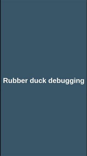 Rubber duck debugging #computereducation