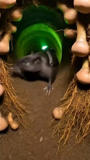 Camera Mounted on a Pocket Gopher Exploring Underground Tunnels