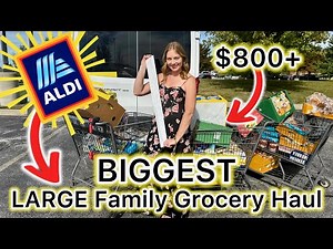My BIGGEST Aldi Haul LARGE Family GROCERY Haul!!! | BACK at Aldi