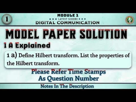 Q1 A Explained Model Paper Solution Module 1 Digital Communication (DC) | 5th Sem ECE 2022 VTU