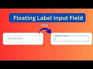 How to Create Floating Label Input Field using HTML CSS| Floating Label Animation @codinghacks130
