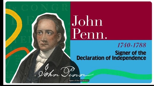 🇺🇸 John Penn (1740–1788) 🇺🇸 NC Delegate | Signer of the Declaration of Independence Meet John Penn - North Carolina’s steady voice for independence and a signer of the Declaration of Independence. Largely self-educated, Penn practically lived in his uncle’s library, rose to become a respected lawyer, and never wavered when it came time to break from Britain. At the Second Continental Congress, while others hesitated, Penn was clear: “My first wish is for America to be free.” He defended free