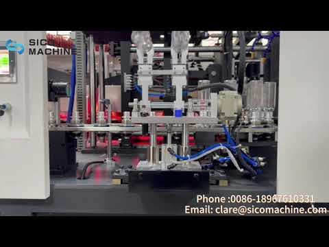 SC-2000 model 2 cavity full automatic PET bottle blowing machine.