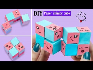 How to make a paper Infinity Cube? Infinity cube fidget toy - Craft for kids - Paper toy