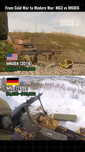 Classic vs Modern Machine Gun: MG3 vs M60E6 #militaryshorts