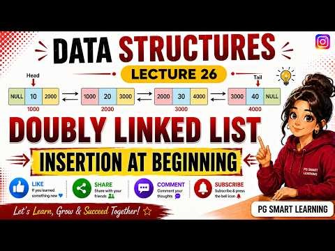 Insertion at Beginning in Doubly Linked List | Algorithm| Data Structures #computerscience #dsa