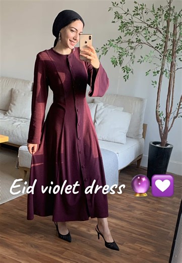 Elegant Violet Dress for Eid Celebrations