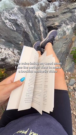 Brandi | Bookstagram on Instagram: "It helps me invision the vibe. Anyone else? No? Just me. 🤷🏻‍♀️🤣 If you hear me singing incoherent nonsense while I’m out in nature making bookish aesthetic content, mind your business. Pretend you don’t see me. I’m just enjoying the view. #booktok #bookishhumor #bookishcontent #booktoker #bookishaesthetic #bookstagram #bookishcontent"