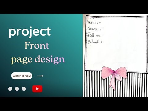Project front page design || step by step tutorial