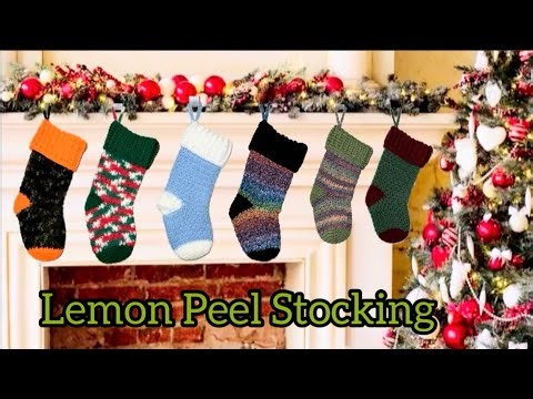 Lemon Peel Stocking Tutorial #crochet #crochettutorial 
