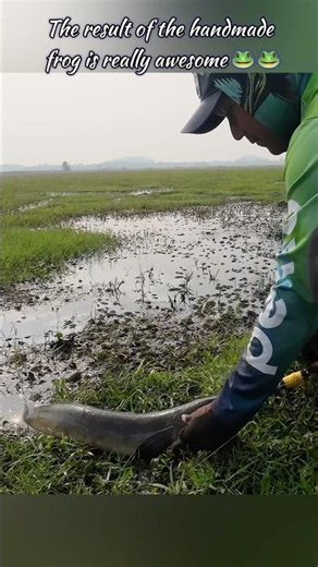 Look at the magic of the handmade frog🐸 #shorts #short #shortsfeed #ytshorts #fishing #viral