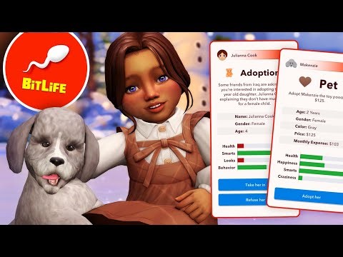 TWO adoptions in 1 episode ??! 👶🐶| Playing Bitlife in The Sims 4 #40