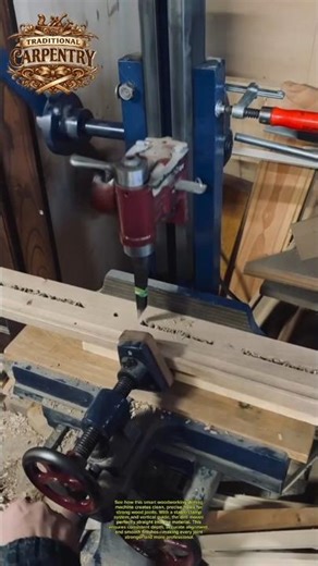 Smart Wood Drilling Machine for Perfect Joinery #woodworking #DIY #tools