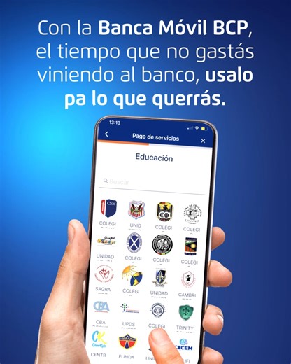 25 reactions |  ¡Con la banca móvil BCP eres el protagonista de tus propias historias! Paga el colegio de tus hijos y disfruta de momentos inolvidables junto a ellos.  #BancaMóvilBCP | Banco de Crédito de Bolivia | Facebook