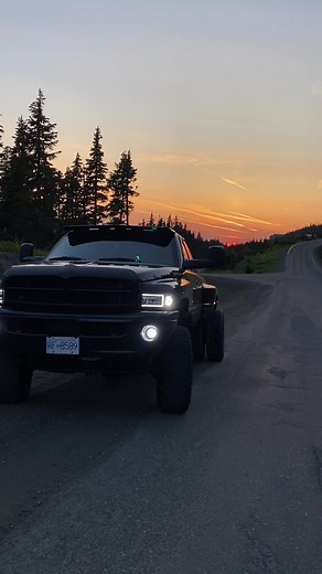 Experience Summer Sunsets with Dually Trucks