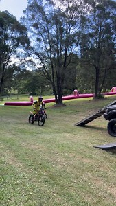 Riding with my 10year old riding buddy Zayn on his @gasgas.australia MC-E5 and my GP 300 TXT. The old F250 makes a fun playground 😜 | Jack Field
