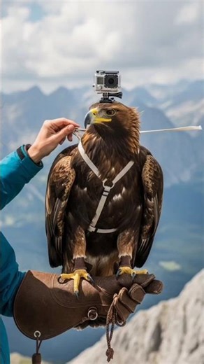 Eagle With GoPro 🦅 Insane Mountain View | Wildlife POV #shorts #wildlife #birds #eagle