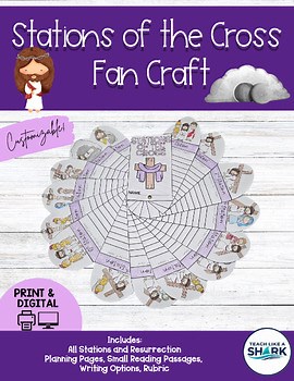 Stations of the Cross Fan Craft & Writing Project | Lent Activity | Holy Week