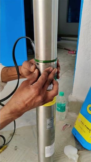 1hp CRI borewale shubmarshible pump installation__//#foryou #subscribers