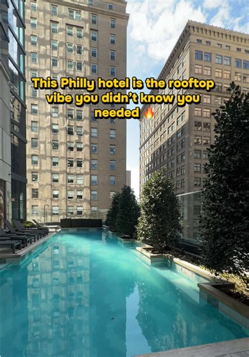 Think rooftop pool parties with a DJ, stunning city views, and a bold, modern design that feels straight out of a movie—perfect for content, girls trips, or a luxe staycation right in the heart of Philly. #tiktokgorisingstarsl2 #wphiladelphia #philadelphia #philly #pool