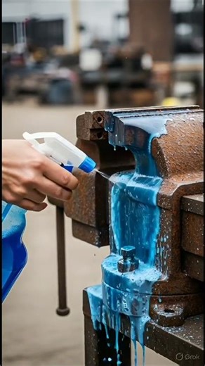 Extreme Rust Removal on Iron Vise Base | Satisfying Metal Restoration Transformation