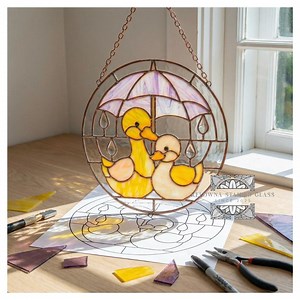 Stained Glass Duck Pattern - Etsy Australia