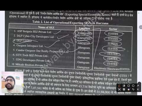 SEZ Special Economic Zone part-2 hssc commerce group and Group no 10 statistical assistant syllabus