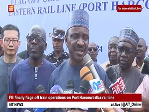 10K views · 126 reactions | FG finally flags-off train operations on Port Harcourt-Aba rail line | AIT Online | Facebook